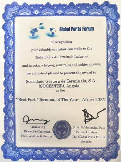 Melhor porto/terminal do ano - África 2025